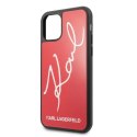 Etui Karl Lagerfeld Signature Glitter na iPhone 11 Pro Max - czerwone Karl Lagerfeld
