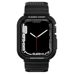 Etui z paskiem Spigen Rugged Armor Pro na Apple Watch 4 / 5 / 6 / 7 / 8 / SE (44/45 mm) - czarne Spigen