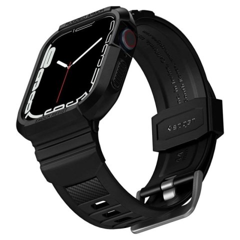 Etui z paskiem Spigen Rugged Armor Pro na Apple Watch 4 / 5 / 6 / 7 / 8 / SE (44/45 mm) - czarne Spigen