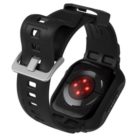 Etui z paskiem Spigen Rugged Armor Pro na Apple Watch 4 / 5 / 6 / 7 / 8 / SE (44/45 mm) - czarne Spigen