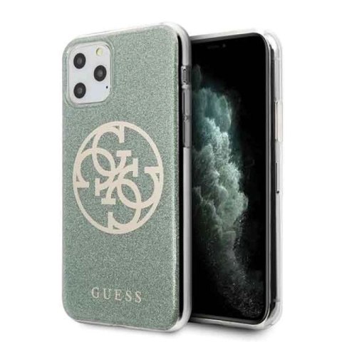 Guess GUHCN58PCUGLKA iPhone 11 Pro khaki hard case 4G Circle Glitter Guess