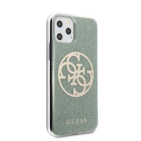 Guess GUHCN58PCUGLKA iPhone 11 Pro khaki hard case 4G Circle Glitter Guess