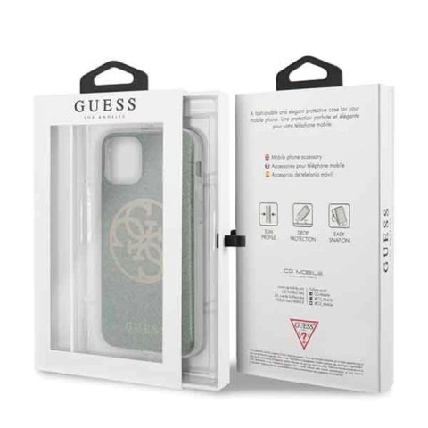 Guess GUHCN58PCUGLKA iPhone 11 Pro khaki hard case 4G Circle Glitter Guess