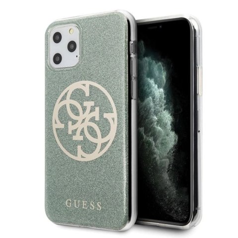 Guess GUHCN65PCUGLKA iPhone 11 Pro Max khaki hard case 4G Circle Glitter Guess