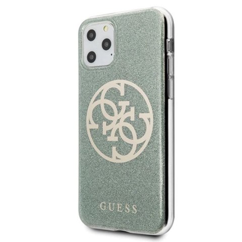 Guess GUHCN65PCUGLKA iPhone 11 Pro Max khaki hard case 4G Circle Glitter Guess