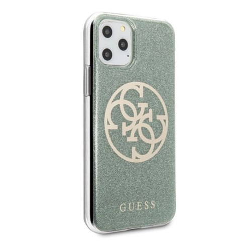 Guess GUHCN65PCUGLKA iPhone 11 Pro Max khaki hard case 4G Circle Glitter Guess