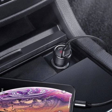 Ładowarka Baseus Magic Series PPS CCMLC20C-01 samochodowa 45W USB-C PD / USB-A QC - czarna Baseus