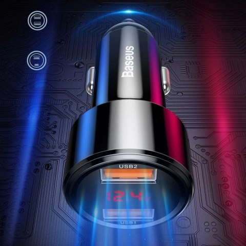 Ładowarka Baseus Magic Series PPS CCMLC20C-01 samochodowa 45W USB-C PD / USB-A QC - czarna Baseus