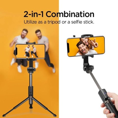 Selfie stick Spigen S540W Bluetooth z tripodem - czarny Spigen