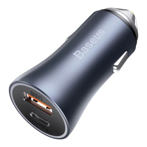Baseus Golden Contactor Pro szybka ładowarka samochodowa USB Typ C / USB 40 W Power Delivery 3.0 Quick Charge 4 + SCP FCP AFC sz Baseus