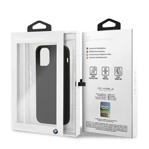 Etui BMW Silicone Signature na iPhone 12 mini - czarne BMW