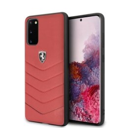 Etui Ferrari Heritage Quilted na Samsung Galaxy S20 - czerwone Ferrari