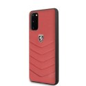 Etui Ferrari Heritage Quilted na Samsung Galaxy S20 - czerwone Ferrari