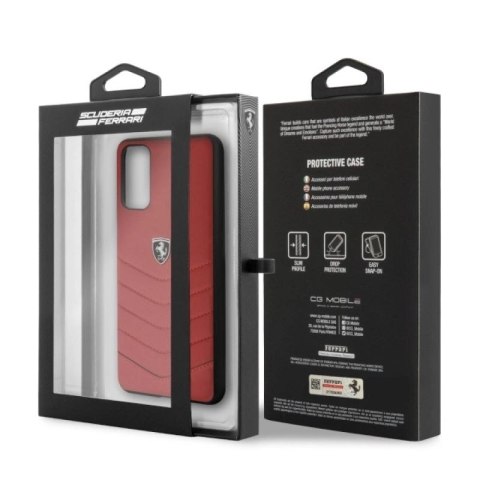 Etui Ferrari Heritage Quilted na Samsung Galaxy S20 - czerwone Ferrari