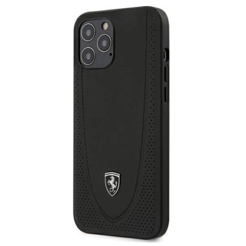 Etui Ferrari Off Track Perforated na iPhone 12 Pro Max - czarne Ferrari