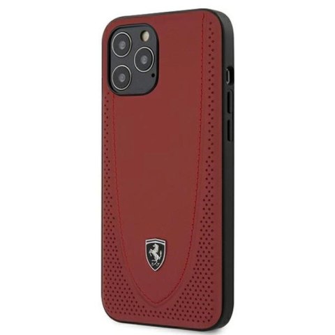 Etui Ferrari Off Track Perforated na iPhone 12 Pro Max - czerwone Ferrari