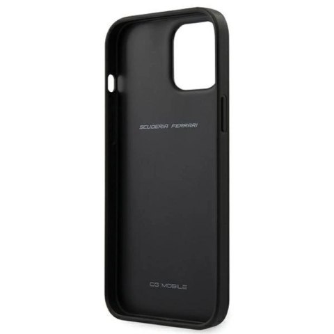 Etui Ferrari Off Track Perforated na iPhone 12 Pro Max - czerwone Ferrari