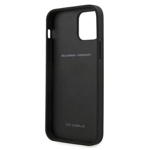 Etui Ferrari Off Track Perforated na iPhone 12 / iPhone 12 Pro - czarne Ferrari