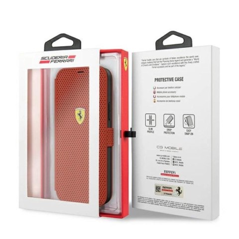 Etui Ferrari Off Track Perforated na iPhone 12 mini - czerwone Ferrari