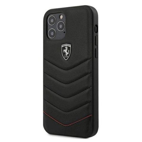 Etui Ferrari Off Track Quilted na iPhone 12 Pro Max - czarne Ferrari