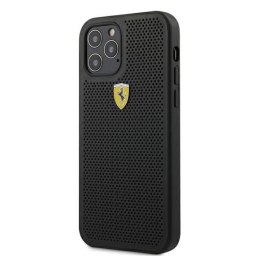 Etui Ferrari On Track Perforated na iPhone 12 Pro Max - czarne Ferrari