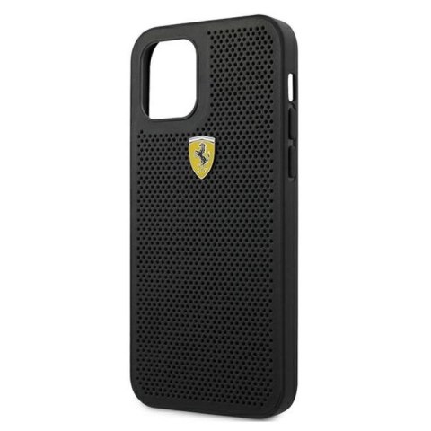 Etui Ferrari On Track Perforated na iPhone 12 Pro Max - czarne Ferrari