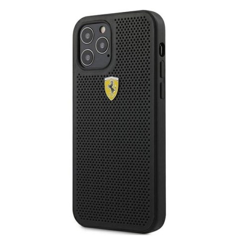Etui Ferrari On Track Perforated na iPhone 12 / iPhone 12 Pro - czarne Ferrari