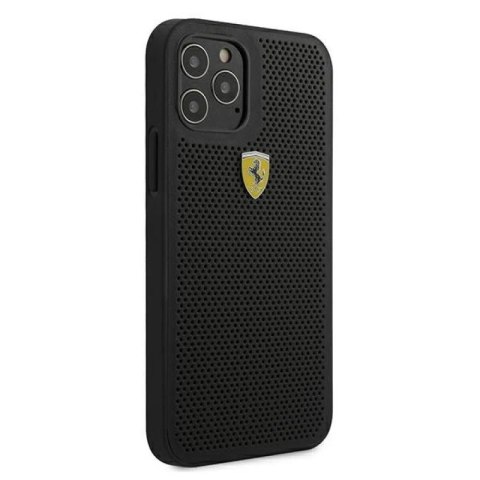 Etui Ferrari On Track Perforated na iPhone 12 / iPhone 12 Pro - czarne Ferrari
