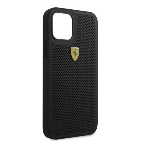 Etui Ferrari On Track Perforated na iPhone 12 / iPhone 12 Pro - czarne Ferrari