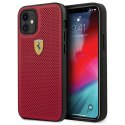 Etui Ferrari On Track Perforated na iPhone 12 mini - czerwone Ferrari
