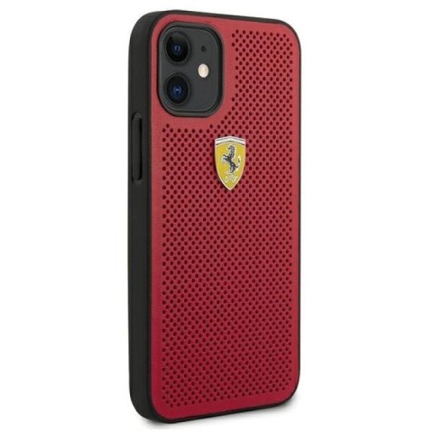 Etui Ferrari On Track Perforated na iPhone 12 mini - czerwone Ferrari