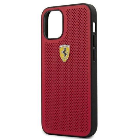 Etui Ferrari On Track Perforated na iPhone 12 mini - czerwone Ferrari