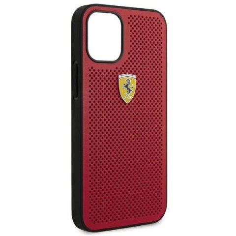 Etui Ferrari On Track Perforated na iPhone 12 mini - czerwone Ferrari