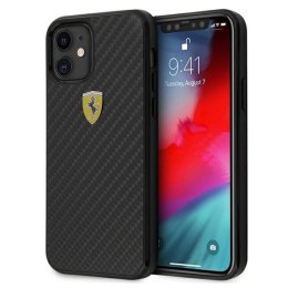 Etui Ferrari On Track Real Carbon na iPhone 12 mini - czarne Ferrari