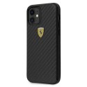 Etui Ferrari On Track Real Carbon na iPhone 12 mini - czarne Ferrari