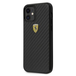 Etui Ferrari On Track Real Carbon na iPhone 12 mini - czarne Ferrari