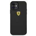 Etui Ferrari On Track Real Carbon na iPhone 12 mini - czarne Ferrari