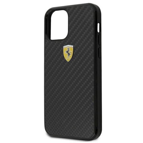 Etui Ferrari On Track Real Carbon na iPhone 12 mini - czarne Ferrari