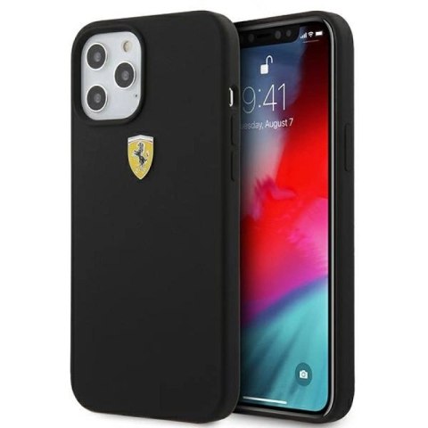 Etui Ferrari On Track Silicone na iPhone 12 Pro Max - czarne Ferrari