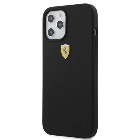 Etui Ferrari On Track Silicone na iPhone 12 Pro Max - czarne Ferrari