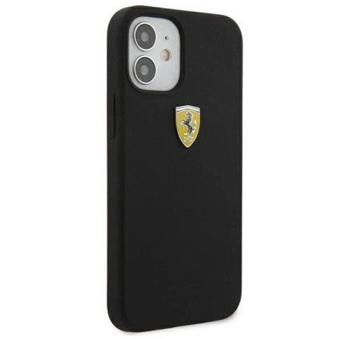Etui Ferrari On Track Silicone na iPhone 12 mini - czarne Ferrari