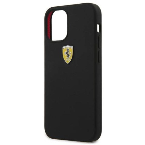 Etui Ferrari On Track Silicone na iPhone 12 mini - czarne Ferrari
