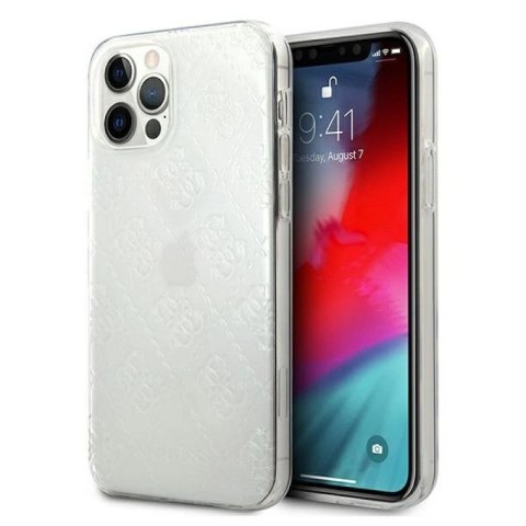 Etui Guess 4G 3D Pattern Collection na iPhone 12 Pro Max - przezroczyste Guess