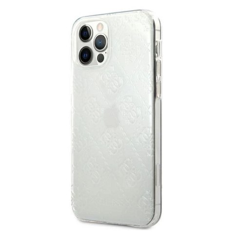Etui Guess 4G 3D Pattern Collection na iPhone 12 Pro Max - przezroczyste Guess