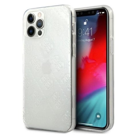 Etui Guess 4G 3D Pattern Collection na iPhone 12 / iPhone 12 Pro - przezroczyste Guess