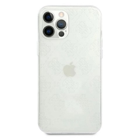 Etui Guess 4G 3D Pattern Collection na iPhone 12 / iPhone 12 Pro - przezroczyste Guess