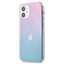Etui Guess 4G 3D Pattern Collection na iPhone 12 mini - niebiesko-różowe Guess
