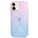 Etui Guess 4G 3D Pattern Collection na iPhone 12 mini - niebiesko-różowe Guess