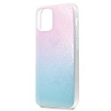 Etui Guess 4G 3D Pattern Collection na iPhone 12 mini - niebiesko-różowe Guess