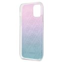 Etui Guess 4G 3D Pattern Collection na iPhone 12 mini - niebiesko-różowe Guess